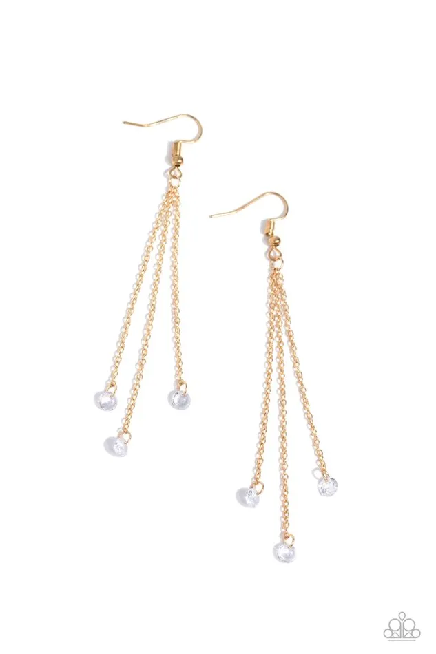 Earrings Paparazzi Jewelry Paparazzi Earring Divine Droplets Gold Earrings Paparazzi Jewelry Paparazzi Earring Divine Droplets Gold