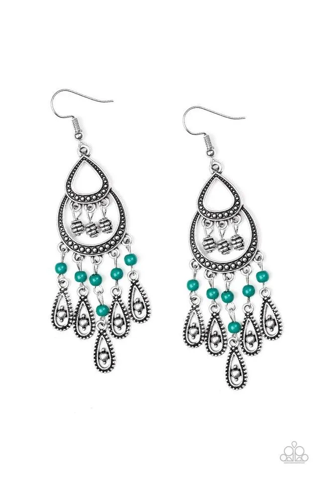 Earrings Paparazzi Jewelry Paparazzi Earring Eastern Excursion Green