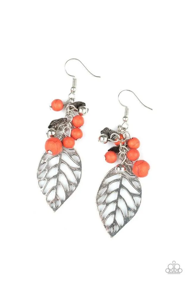 Earrings Paparazzi Jewelry Paparazzi Earring Forest Frontier Orange