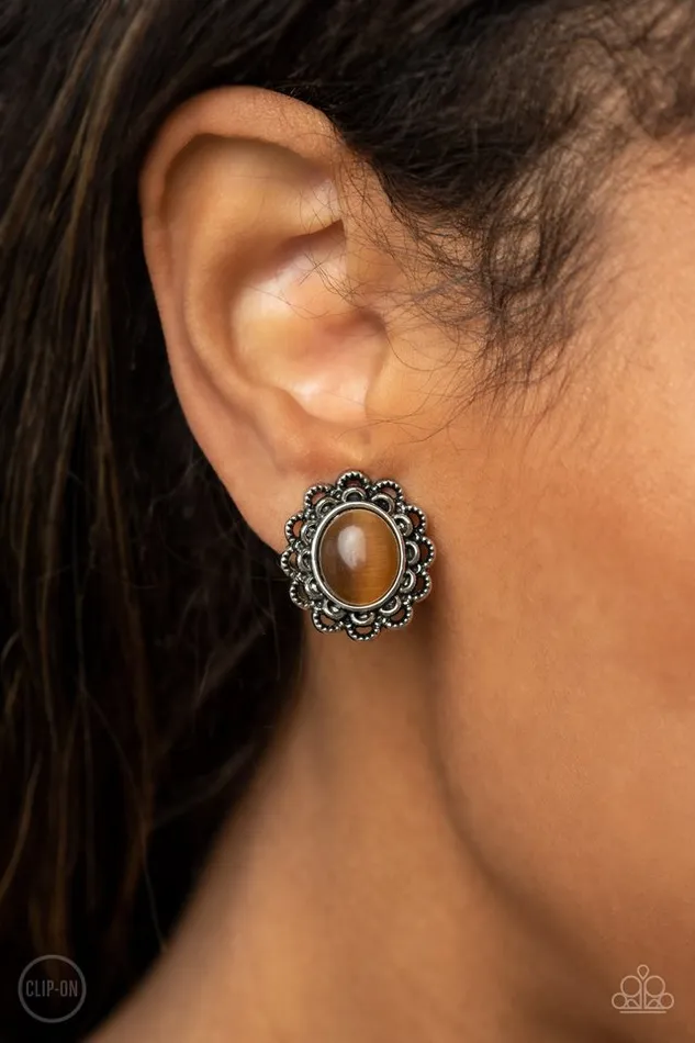 Earrings Paparazzi Jewelry Paparazzi Earring Garden Gazebo Brown
