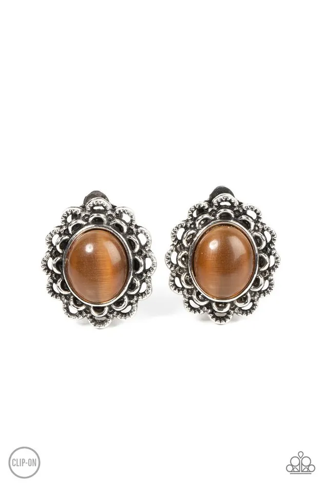 Earrings Paparazzi Jewelry Paparazzi Earring Garden Gazebo Brown