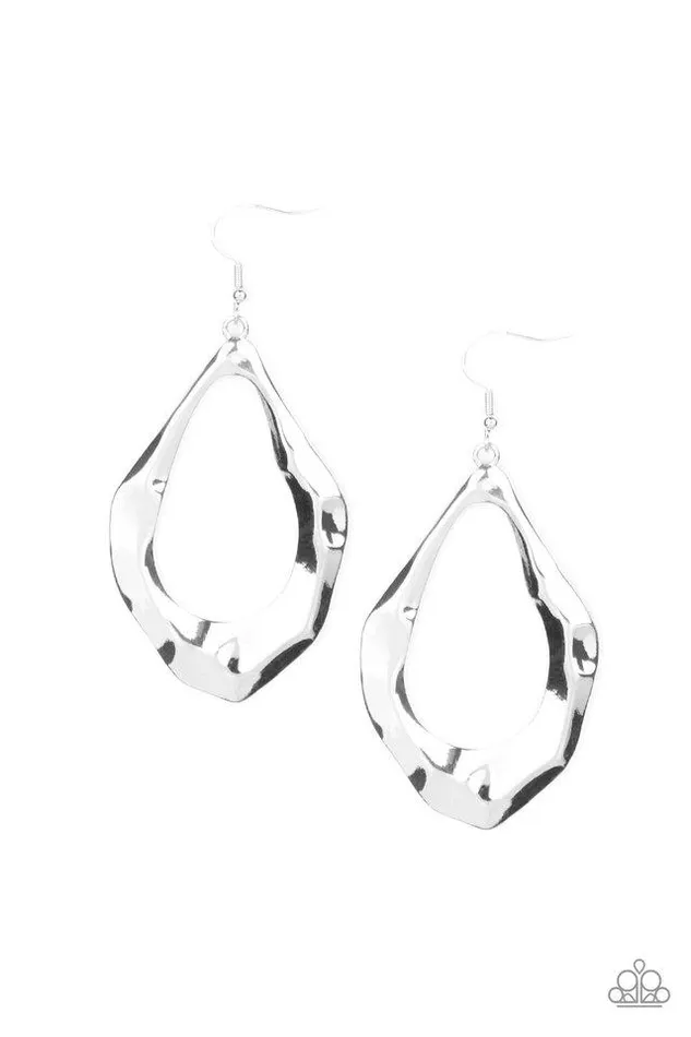 Earrings Paparazzi Jewelry Paparazzi Earring Industrial Imperfection Silver