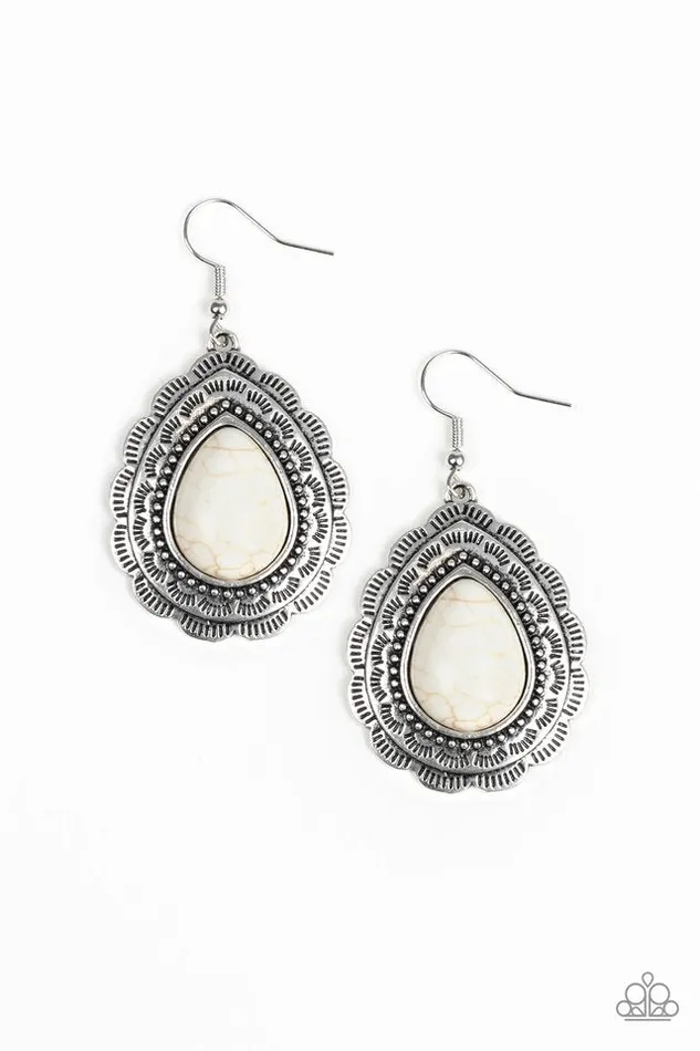 Earrings Paparazzi Jewelry Paparazzi Earring Mountain Mover White Earrings Paparazzi Jewelry Paparazzi Earring Mountain Mover White