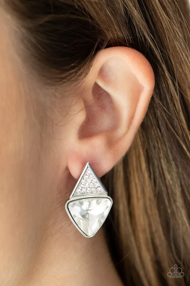 Earrings Paparazzi Jewelry Paparazzi Earring Risky Razzle White