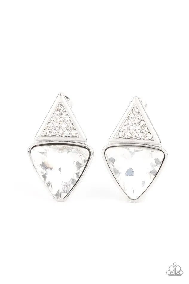 Earrings Paparazzi Jewelry Paparazzi Earring Risky Razzle White Earrings Paparazzi Jewelry Paparazzi Earring Risky Razzle White