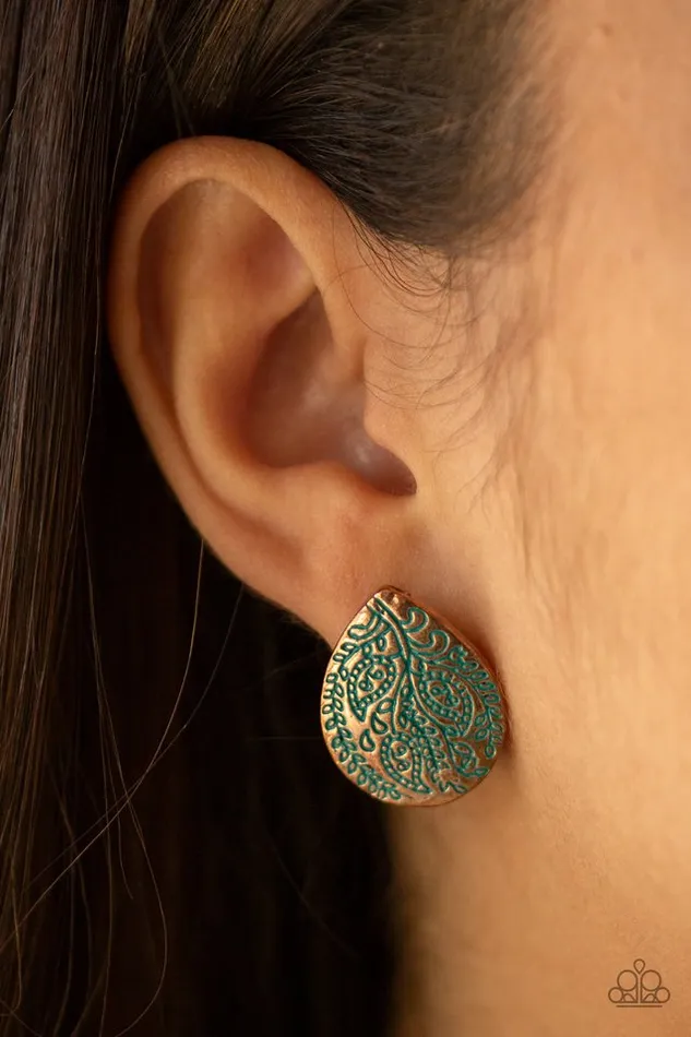 Earrings Paparazzi Jewelry Paparazzi Earring Seasonal Bliss Copper