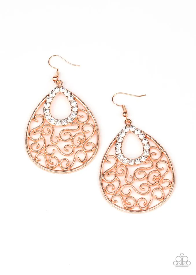 Earrings Paparazzi Jewelry Paparazzi Earring Seize The Stage Copper Earrings Paparazzi Jewelry Paparazzi Earring Seize The Stage Copper