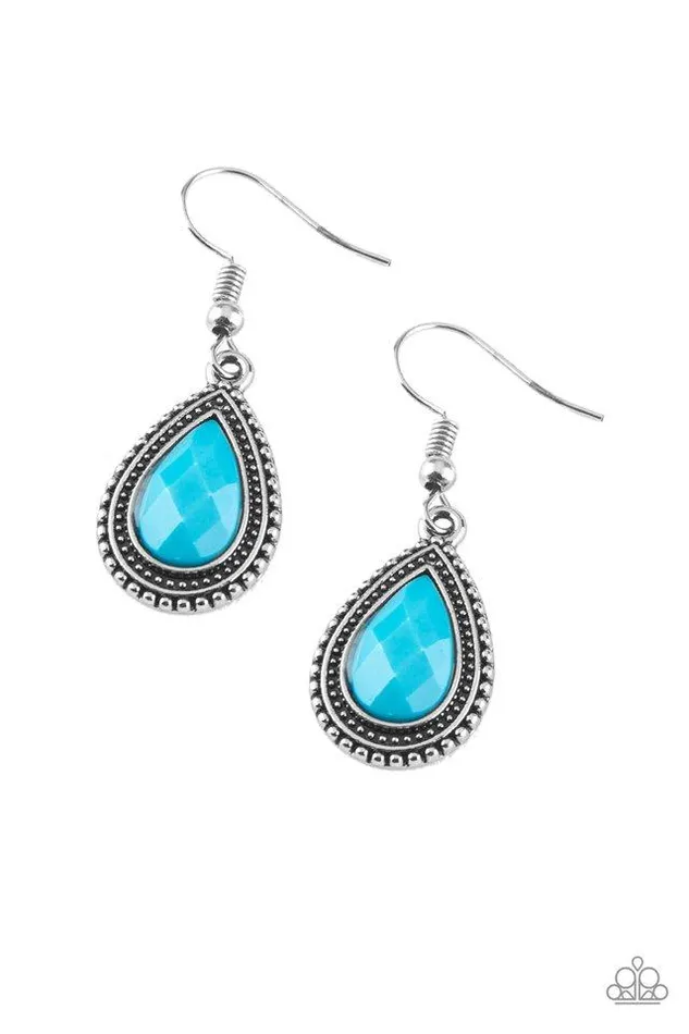 Earrings Paparazzi Jewelry Paparazzi Earring Summer Vacay Blue