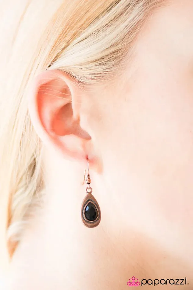 Earrings Paparazzi Jewelry Paparazzi Earring Timelessly Teardrops Copper
