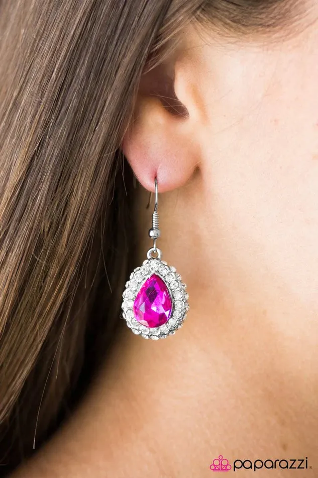 Earrings Paparazzi Jewelry Paparazzi Earring Vogue In Venice Pink