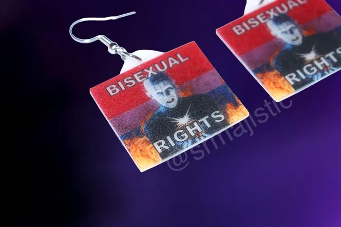 Earrings READY TO SHIP Hellraiser Pinhead Collection of Flaming Pride Flags Handmade Earrings Sam Makes Things Earrings READY TO SHIP Hellraiser Pinhead Collection of Flaming Pride Flags Handmade Earrings Sam Makes Things