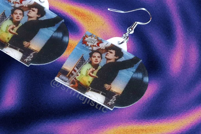 Earrings Sam Makes Things Lana Del Rey Norman Fucking Rockwell Vinyl Album Handmade Earrings
