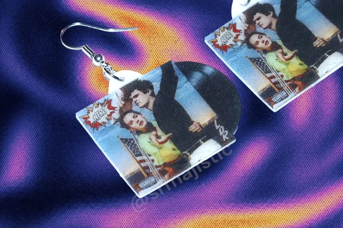 Earrings Sam Makes Things Lana Del Rey Norman Fucking Rockwell Vinyl Album Handmade Earrings