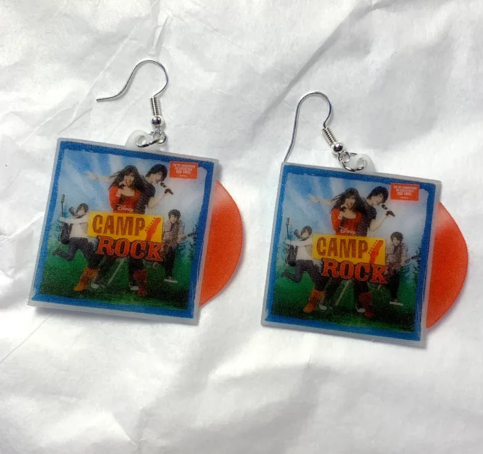 Earrings Sam Makes Things READY TO SHIP Camp Rock Movie Soundtrack Vinyl Album Handmade Earrings Earrings Sam Makes Things READY TO SHIP Camp Rock Movie Soundtrack Vinyl Album Handmade Earrings