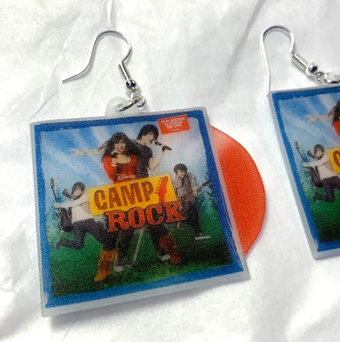 Earrings Sam Makes Things READY TO SHIP Camp Rock Movie Soundtrack Vinyl Album Handmade Earrings Earrings Sam Makes Things READY TO SHIP Camp Rock Movie Soundtrack Vinyl Album Handmade Earrings