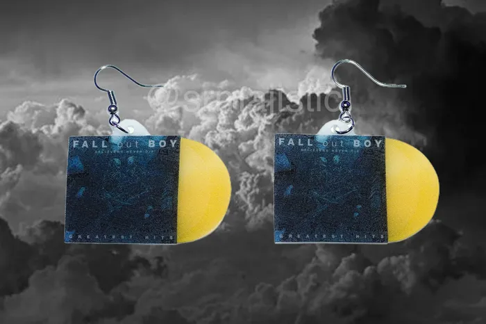 Fall Out Boy Believers Never Die Vinyl Album Handmade Earrings Sam Makes Things Earrings