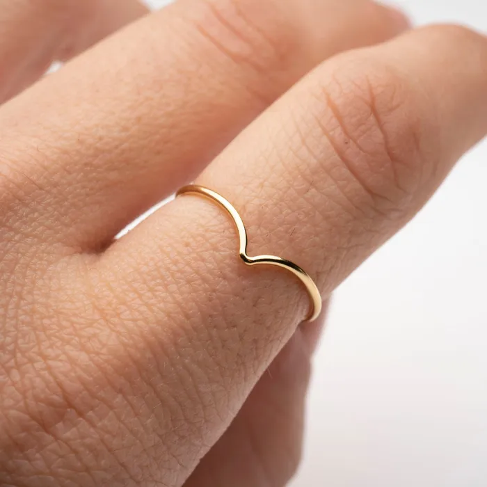 Gold Filled Chevron Ring TheRoseGypsy Rings