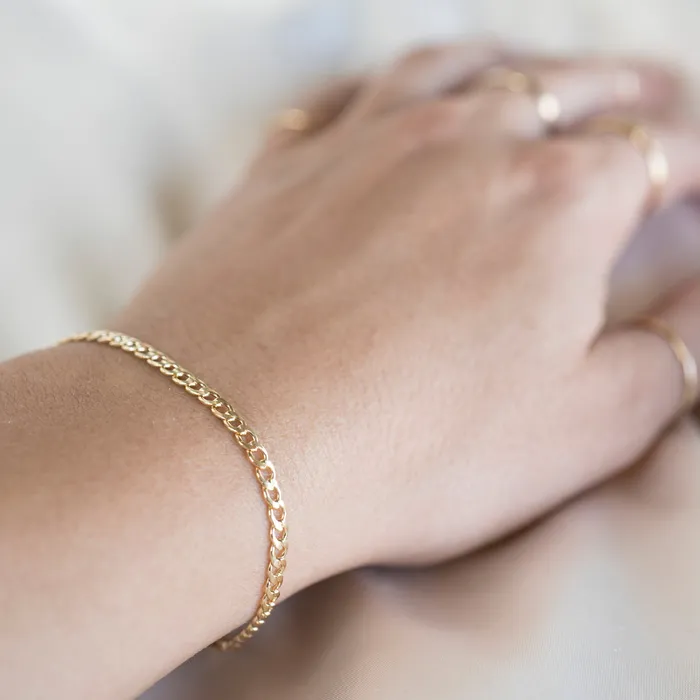 Gold Filled Curb Link Bracelet RG Bracelets