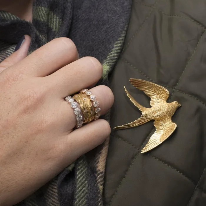 Grainger McKoy Wide Feather Diamond Ring Grainger McKoy Rings Grainger McKoy Wide Feather Diamond Ring Grainger McKoy Rings