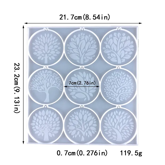 IntoResin Necklaces Tree of Life Keychain Accessories Decorative Resin Mold