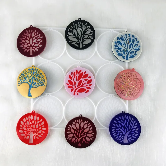 IntoResin Necklaces Tree of Life Keychain Accessories Decorative Resin Mold