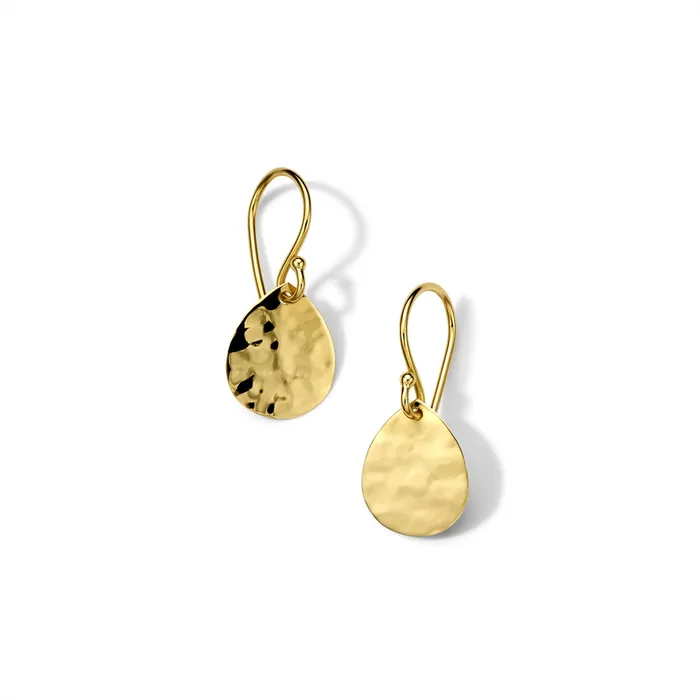 Ippolita 18K Yellow Gold Classico Crinkle Hammered Small Teardrop Earrings Ippolita Earrings Ippolita 18K Yellow Gold Classico Crinkle Hammered Small Teardrop Earrings Ippolita Earrings