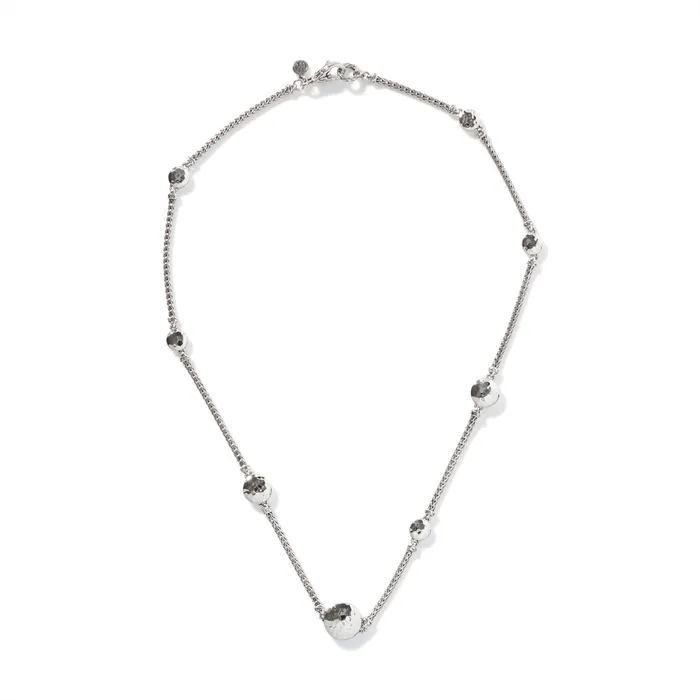 John Hardy Dot Sterling Silver Hammered Disc Station Sautoir Necklace 18 inch John Hardy Necklaces John Hardy Dot Sterling Silver Hammered Disc Station Sautoir Necklace 18 inch John Hardy Necklaces