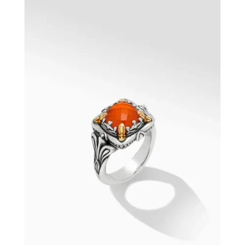Konstantino Konstantino GenK Silver and 18K Gold Carnelian Doublet Ring Rings Konstantino Konstantino GenK Silver and 18K Gold Carnelian Doublet Ring Rings