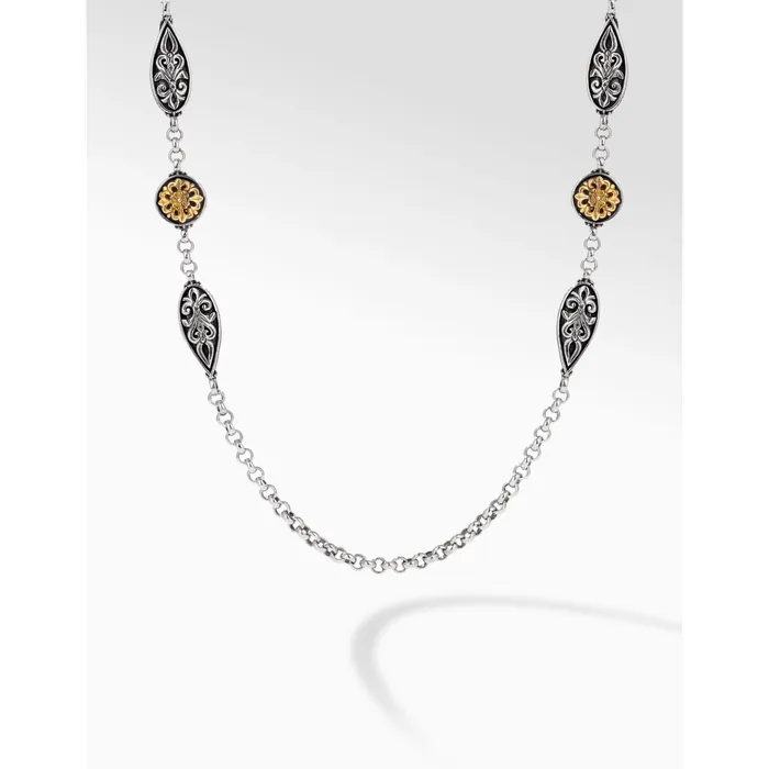 Konstantino Necklaces Konstantino 1993 Collection Silver and Gold 2Unit Station Necklace Konstantino Necklaces Konstantino 1993 Collection Silver and Gold 2Unit Station Necklace