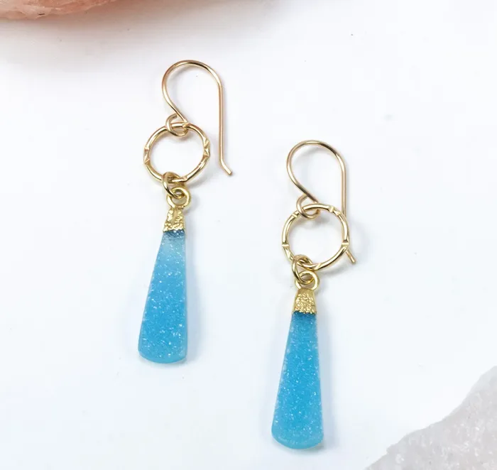 Laura J Designs Druzy Waterfall Earrings Earrings