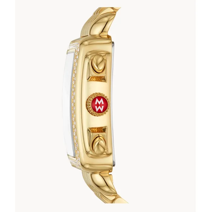 Michele Deco 18K Yellow GoldPlated Stainless Steel MOP Diamonds 33mm Quartz Michele Bracelets Michele Deco 18K Yellow GoldPlated Stainless Steel MOP Diamonds 33mm Quartz Michele Bracelets