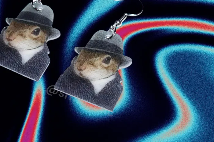 Mobster Mafia Squirrel Funny Meme Handmade Earrings Sam Makes Things Earrings Mobster Mafia Squirrel Funny Meme Handmade Earrings Sam Makes Things Earrings