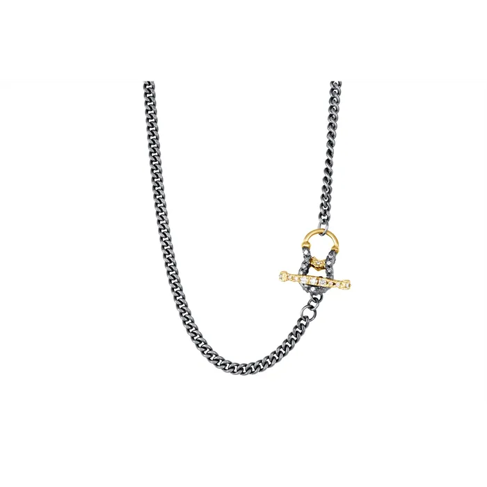 Necklaces Armenta 18K Yellow Gold and Grey Sterling Silver Diamond Necklace 18in Armenta Necklaces Armenta 18K Yellow Gold and Grey Sterling Silver Diamond Necklace 18in Armenta