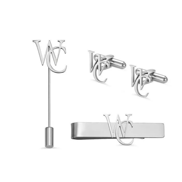 Necklaces Bespoke Initial Name Lapel Pin Exclusive Wedding Gift for Best Man Father Personalized Mens Accessory Belbren