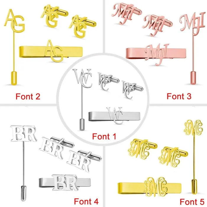 Necklaces Bespoke Initial Name Lapel Pin Exclusive Wedding Gift for Best Man Father Personalized Mens Accessory Belbren
