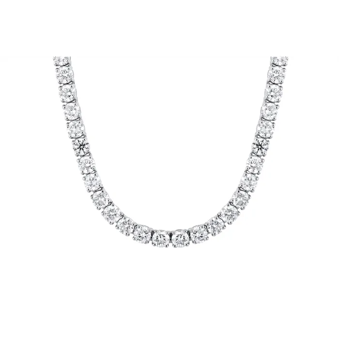 Necklaces Meierotto Jewelers 14K White Gold Diamond Tennis Necklace 165 inch