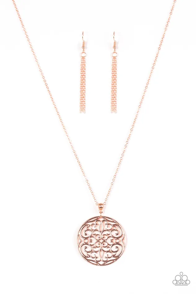 Necklaces Paparazzi Jewelry Paparazzi Necklace All About Medallion Copper