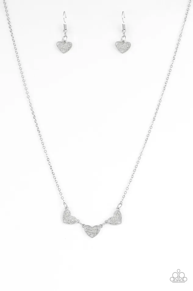 Necklaces Paparazzi Jewelry Paparazzi Necklace Another Love Story Silver