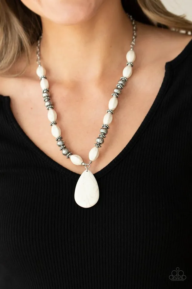 Necklaces Paparazzi Jewelry Paparazzi Necklace Blazing Saddles White
