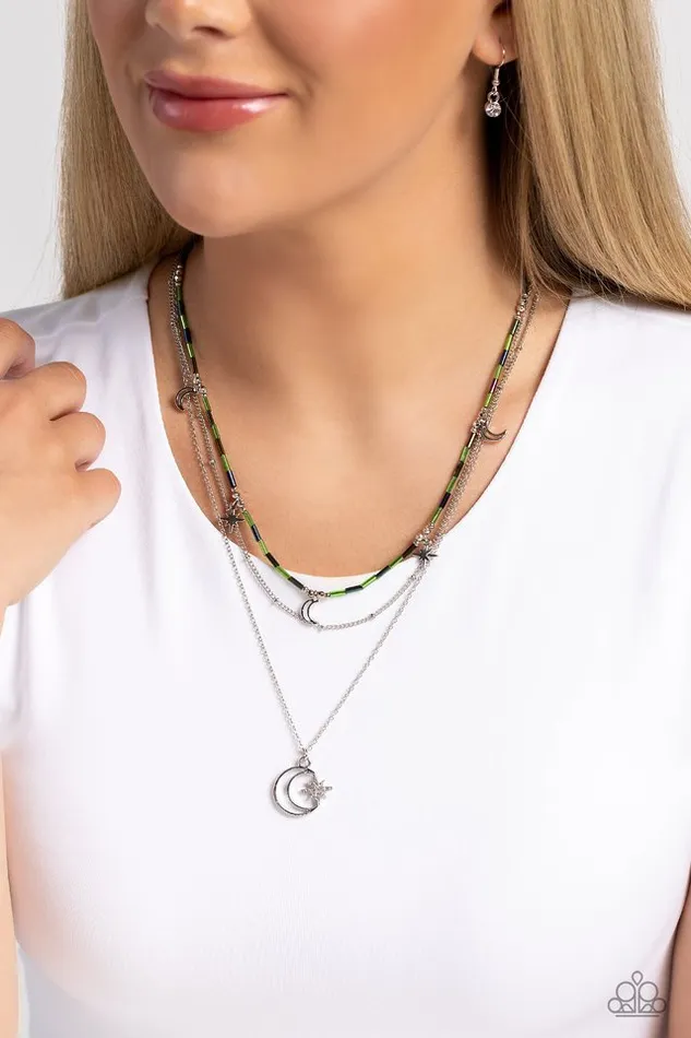 Necklaces Paparazzi Jewelry Paparazzi Necklace Constant as the Stars Green