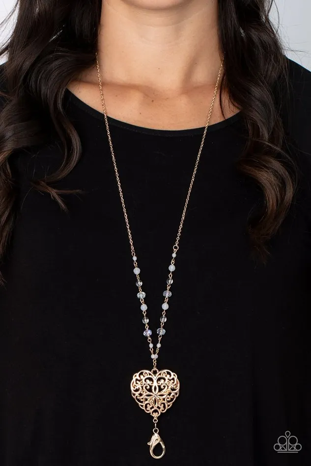 Necklaces Paparazzi Jewelry Paparazzi Necklace Doting Devotion Gold