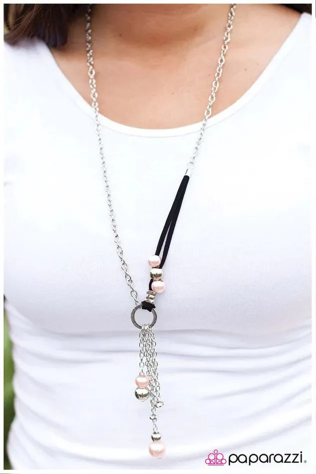 Necklaces Paparazzi Jewelry Paparazzi Necklace Fight Like a Girl Pink