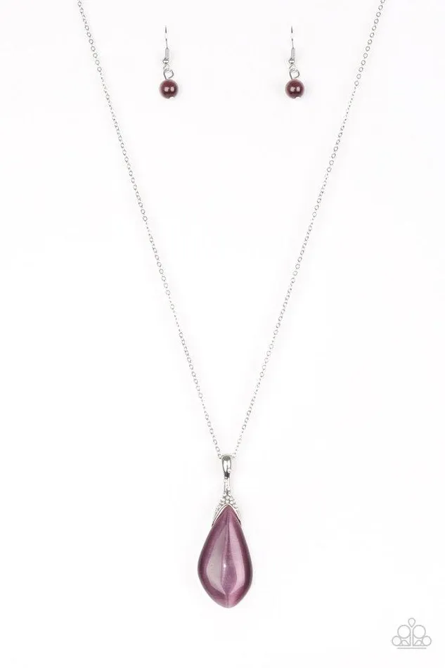 Necklaces Paparazzi Jewelry Paparazzi Necklace Friends In GLOW Places Purple