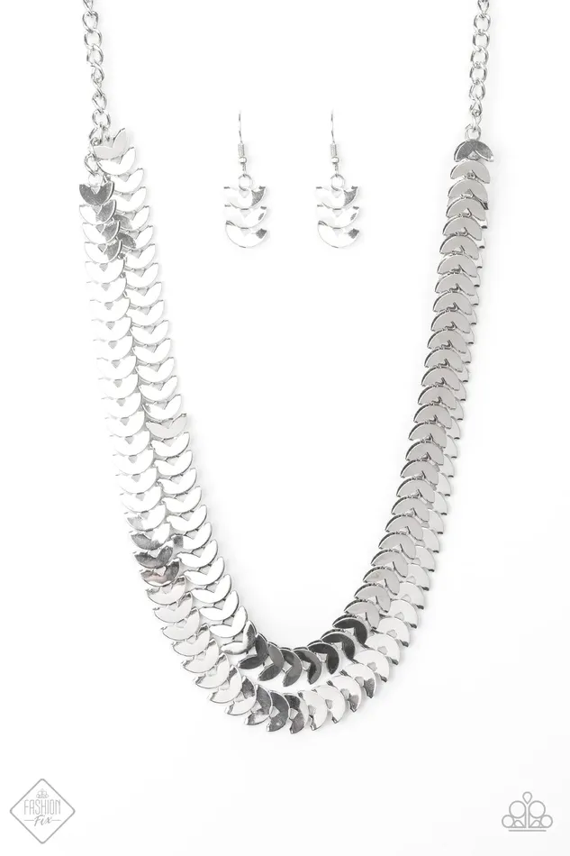 Necklaces Paparazzi Jewelry Paparazzi Necklace Industrial Illumination Silver
