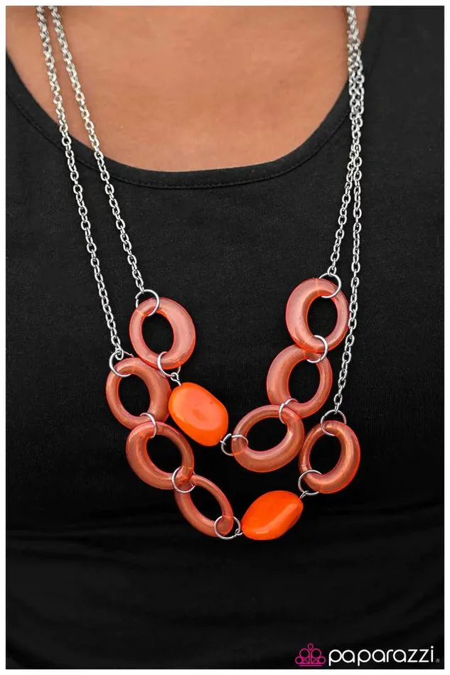 Necklaces Paparazzi Jewelry Paparazzi Necklace Jubilant Orange