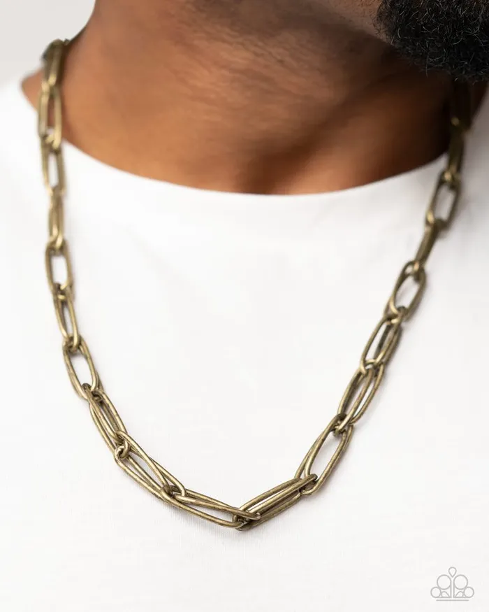 Necklaces Paparazzi Jewelry Paparazzi Necklace Paperclip Power Brass