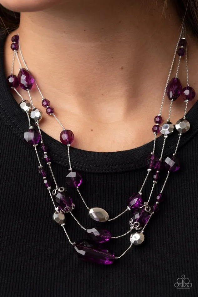 Necklaces Paparazzi Jewelry Paparazzi Necklace Prismatic Pose Purple