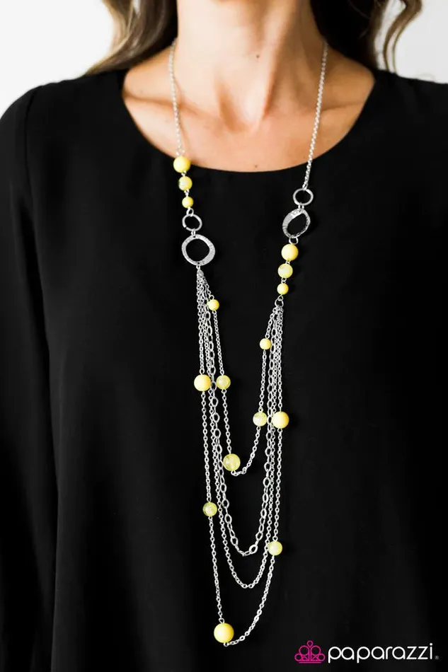 Necklaces Paparazzi Jewelry Paparazzi Necklace Rainbow Radiance Yellow