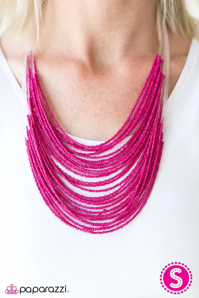 Necklaces Paparazzi Jewelry Paparazzi Necklace Rainforest Radiance Pink