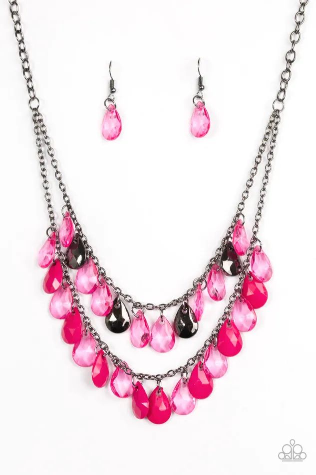 Necklaces Paparazzi Jewelry Paparazzi Necklace Storm Warning Pink